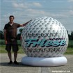 Deko Golfball mit Logo 200 Vinyl